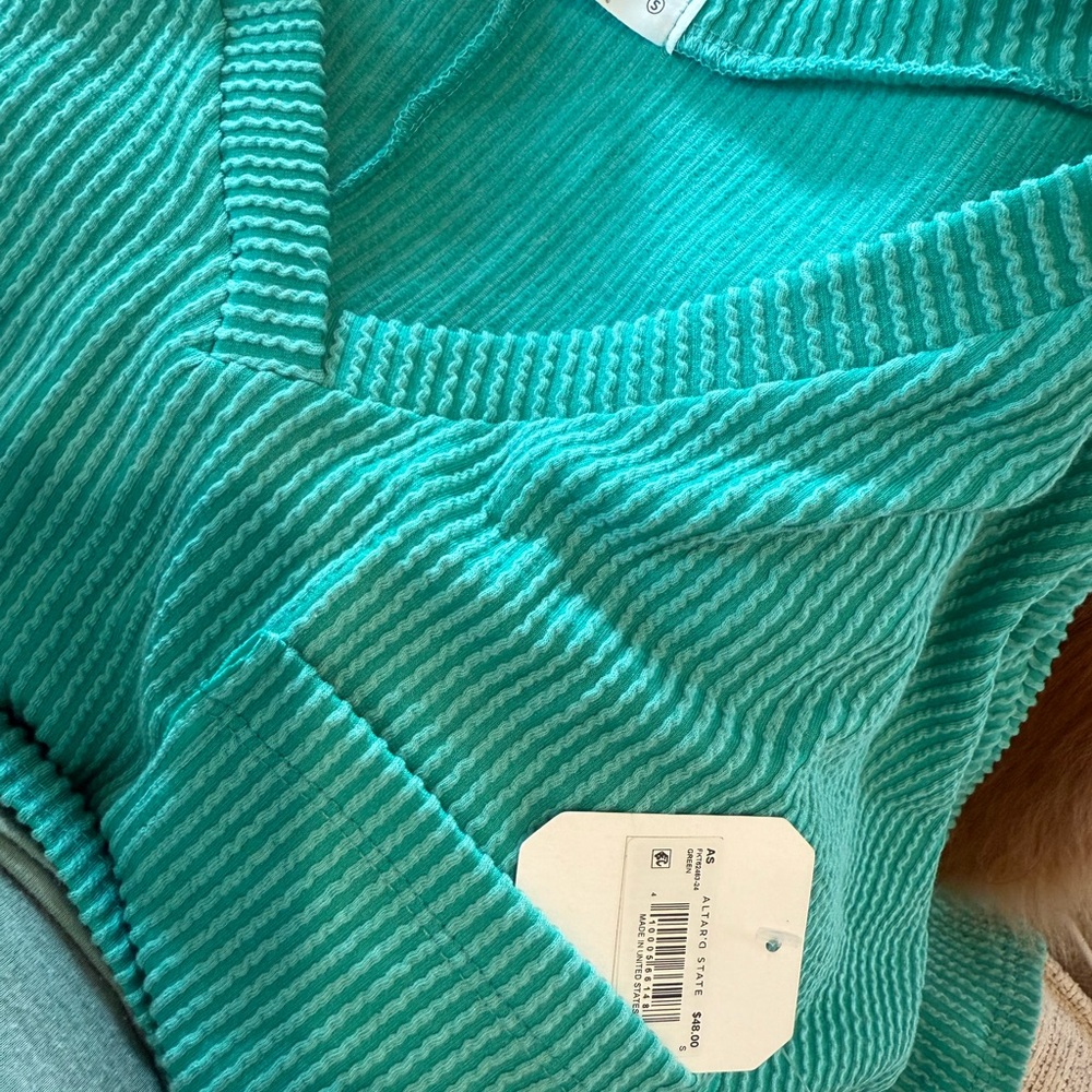 Altar’d State Alessia ribbed tunic teal/turquoise new with tags